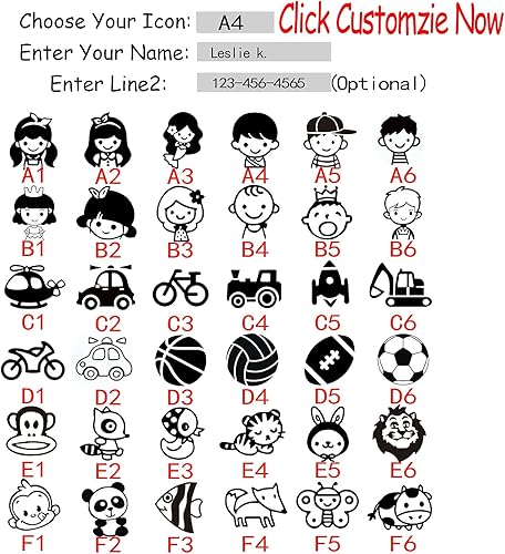 Miniatura 3 de Sello de nombre personalizable para ropa de niños, bebés, estudiantes, de dibujos animados, bonito, impermeable, que no se decolora, con 4 estilos