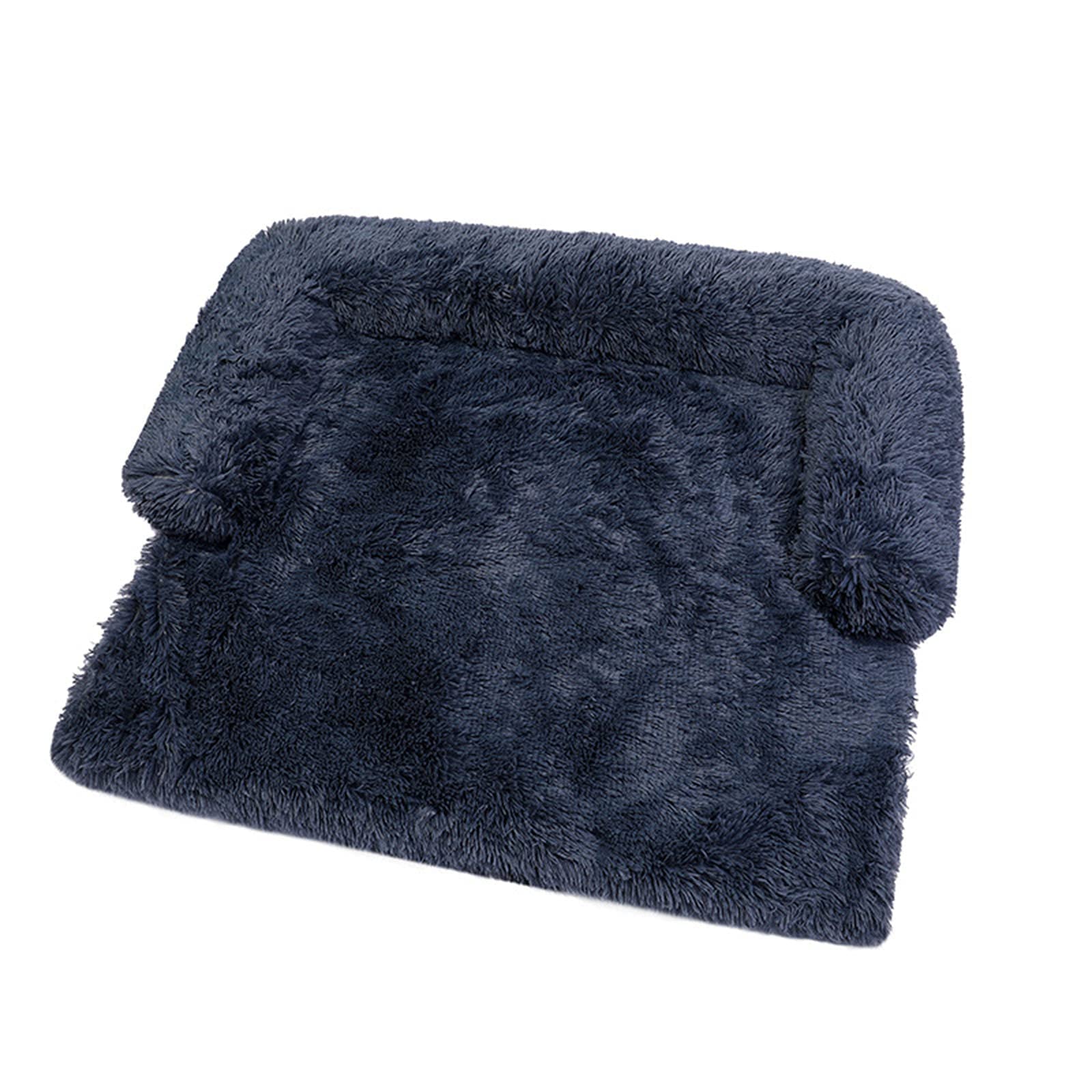 Zoomlie Soft Plush Dog Mat Sofa, Calming Dog Bed Ultra Soft Fur Pet Beds Soft Washable Pad Blanket Cushion Furniture Cover Protector Pet Bed for Dogs and Cats (XL,Dark Grey)