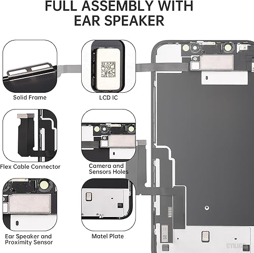 Miniatura 2 de Para iPhone XR Reemplazo de Pantalla con Altavoz de Oído Sensor de Proximidad 3D Táctil 6.1 "Pantalla LCD Digitalizador Montaje Completo Auricular