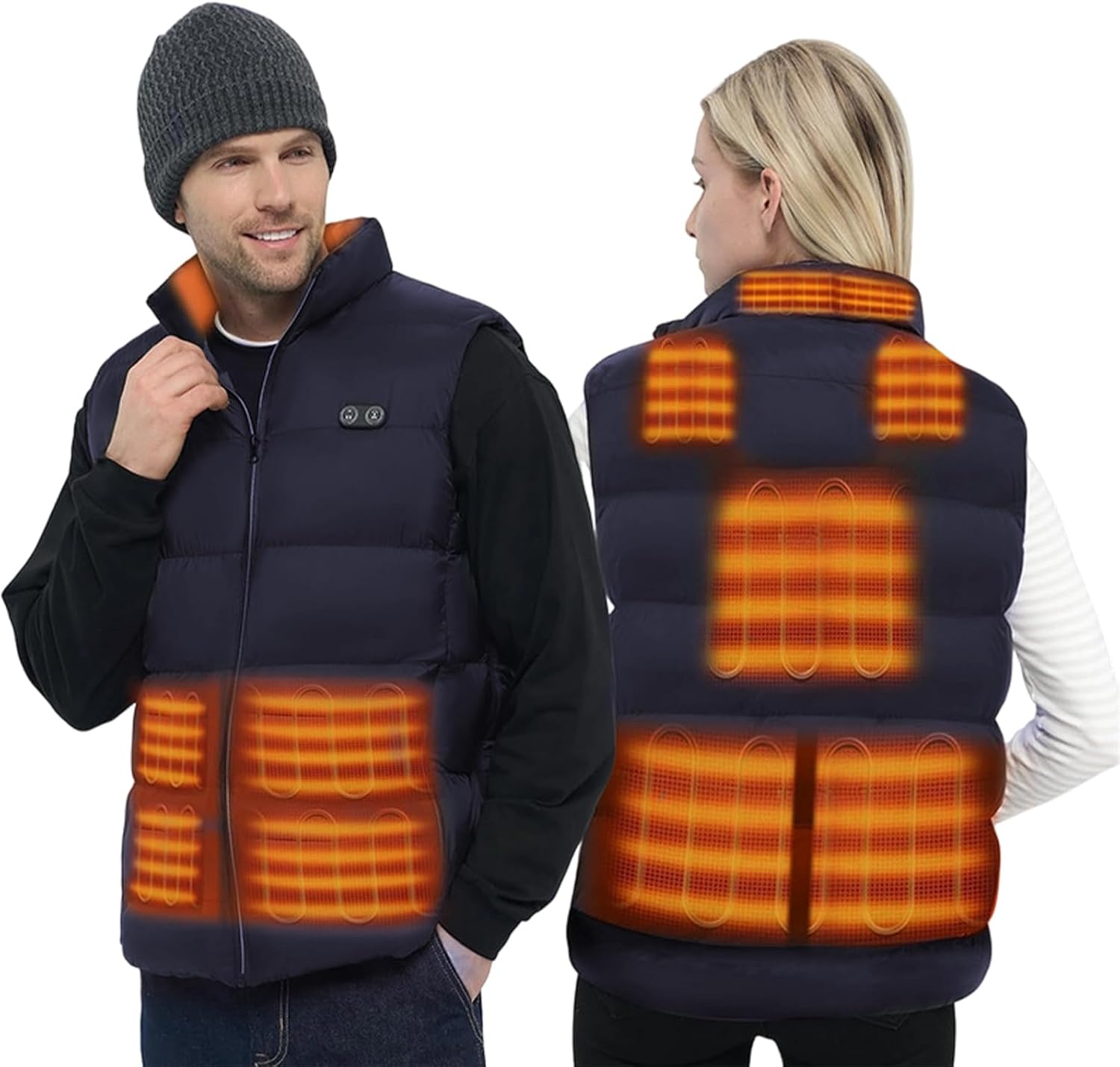 Women Heated Vest,21 Heating Zones USB Heated Sleeveless Jackets Unisex Thermal Vests For Everyday Wear