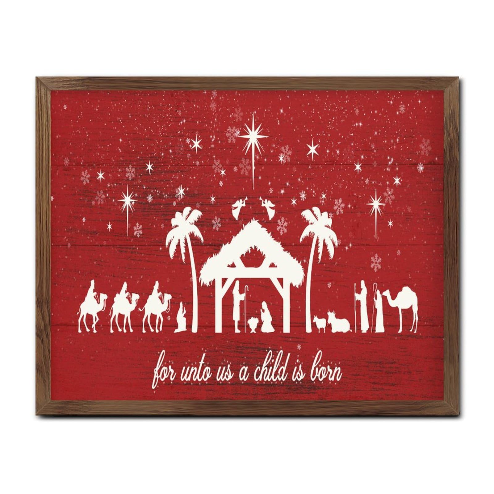 Panneau mural vintage en bois 40,6x50,8cm pour habiller un mur vide à Noël