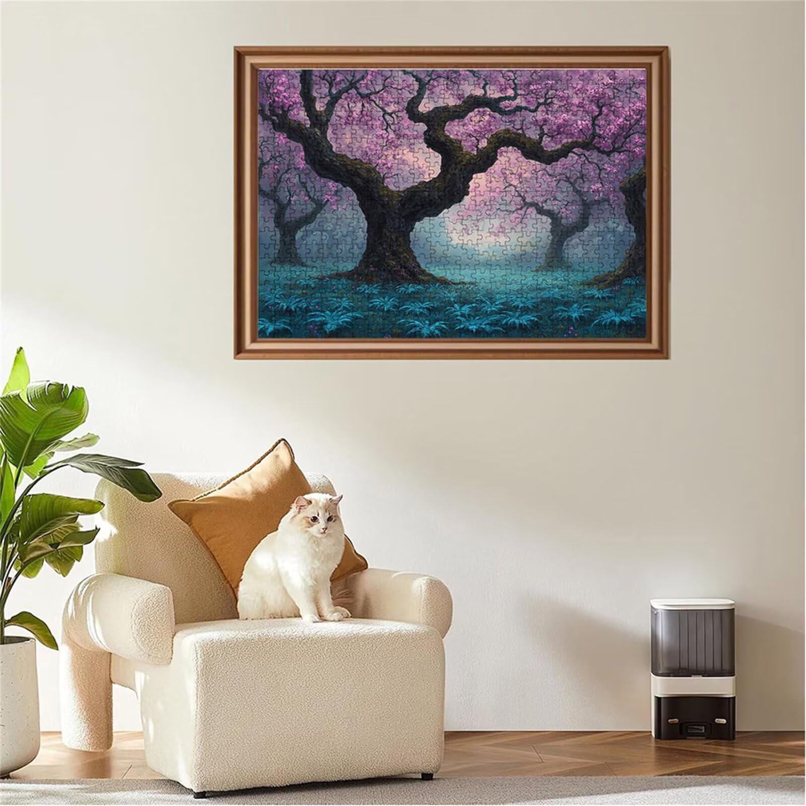 Puzzle 2000 sztuk drzewa układanki krajobraz drewniane układanki, klasyczne dla dorosłych diY gra wyzwanie idealnie pasują między nimi literami z tyłu układanki dla dzieci i dorosłych wiek 14 lat D-5