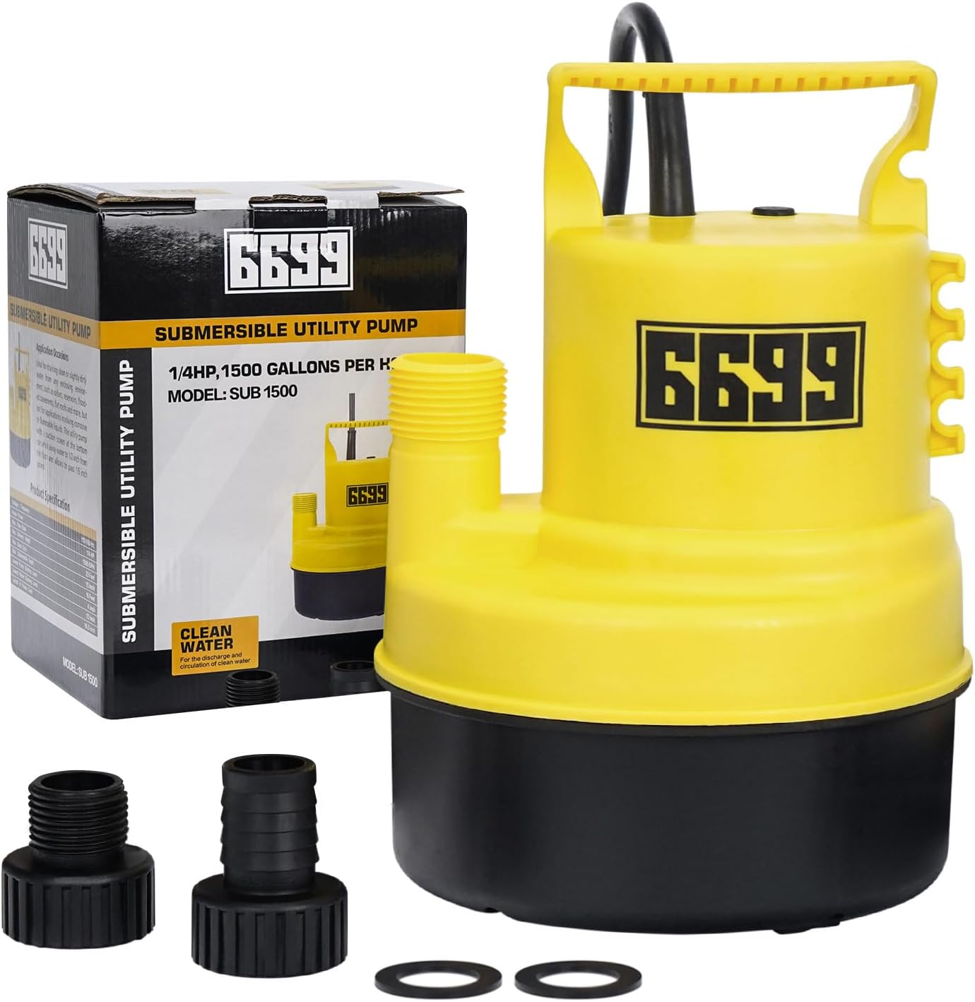 NEU MASTER Sump Pump Submersible, Water Pump 1/3 HP 2650GPH Electric