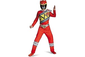 Official Red Rangers Kids Costume: Dino Charge Power Rangers Costume for Kids 7-8