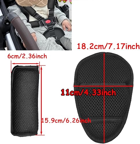 Miniatura 2 de Universal 5 Point Harness Seat Belt for High Chair,Adjustable Seatbelt Crotch Cushion Shoulder Pads