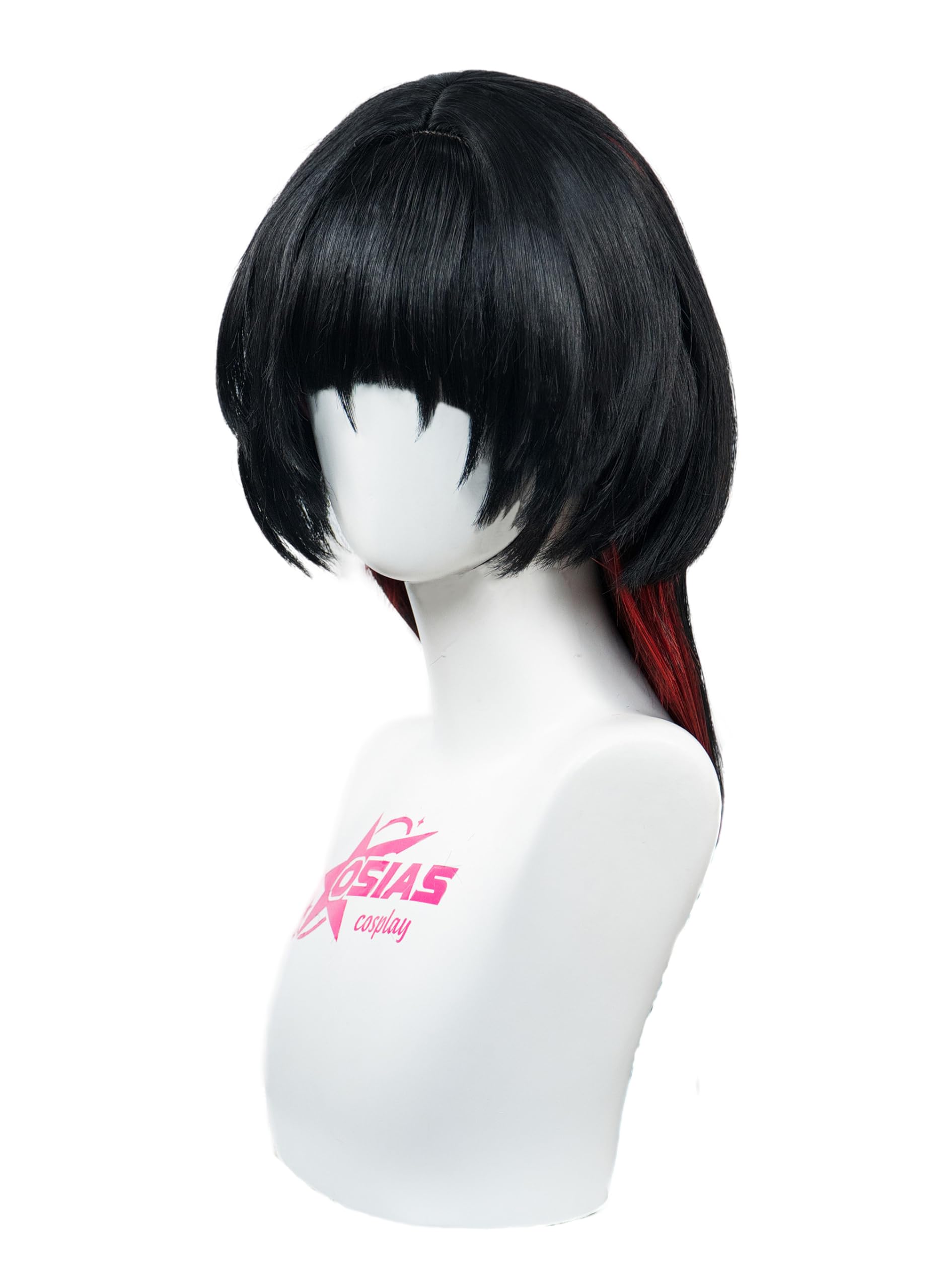 OSIAS Jane Doe Wig Long Black to Red Gradient Synthetic Heat Resistant Hair - Image 2