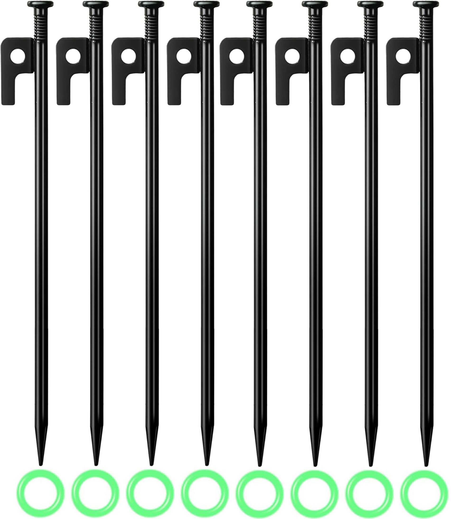 8 sztuk kotw gruntowych, 35 cm, śledzie, stabilne śledzie, śledzie, metalowe, śledzie, śledzie namiotowe, odporne na burzę, śledzie do namiotu, na zewnątrz, na kemping, do aktywności na świeżym