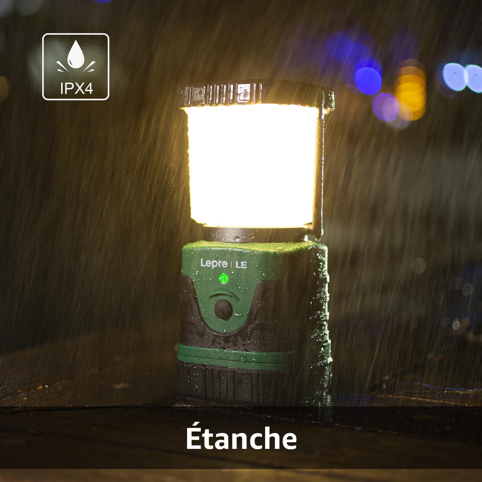 Lepro Lanterne Camping LED Rechargeable, Lampe Camping Puissante 1000Lm Dimmable, Lampe Torche 360° Eclairage 4 Modes, Etanche Portable Suspendue, pour Camping, Bricolage, Secours, Garage, Cave, etc.