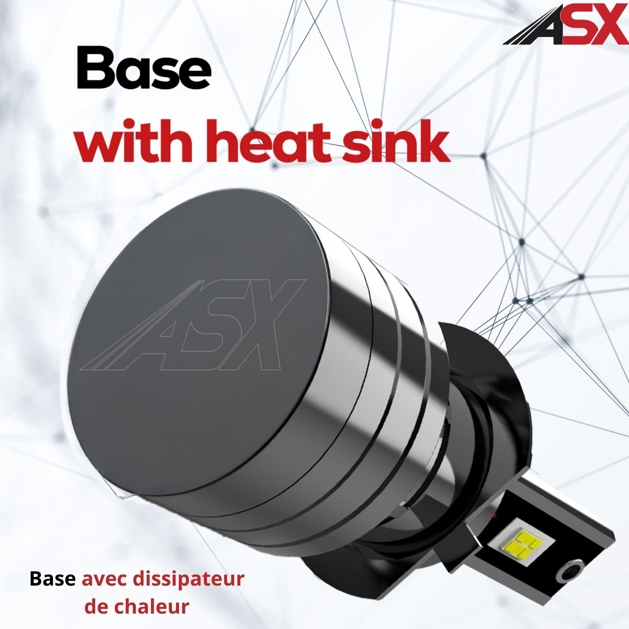 ASX Iluminación Super LED Off Road, 13W, 1170 Lúmenes reales, Lámpara de Faros Delanteros 12-70V. Bombillas LED Luz Blanca 6000K Chip CSP, Conversión Faros Led, IP68, PACK 2 (H7)