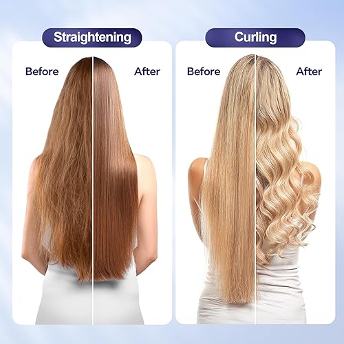 Miniatura 7 de JNLY Cepillo alisador de cabello, peine alisador de cabello iónico, cepillo alisador de cabello 3 en 1, cepillo para alisar el cabello, 6