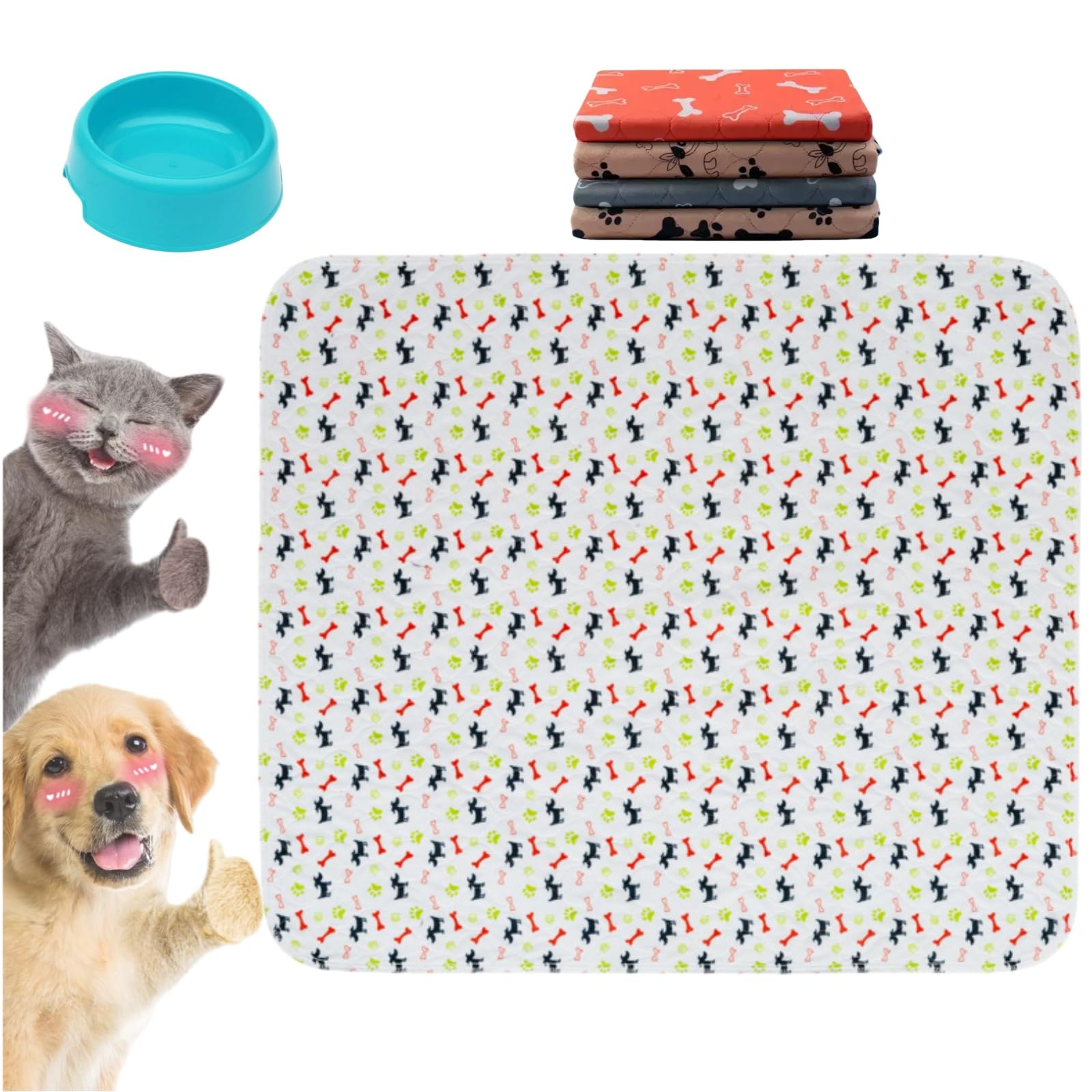 Puppy pad Pee Pads with Pheromones,Reusable and Washable Puppy Pads, Leak-Proof Pet Training Pads for Dogs Indoor Use (White,16X24 Inches (40X60cm))