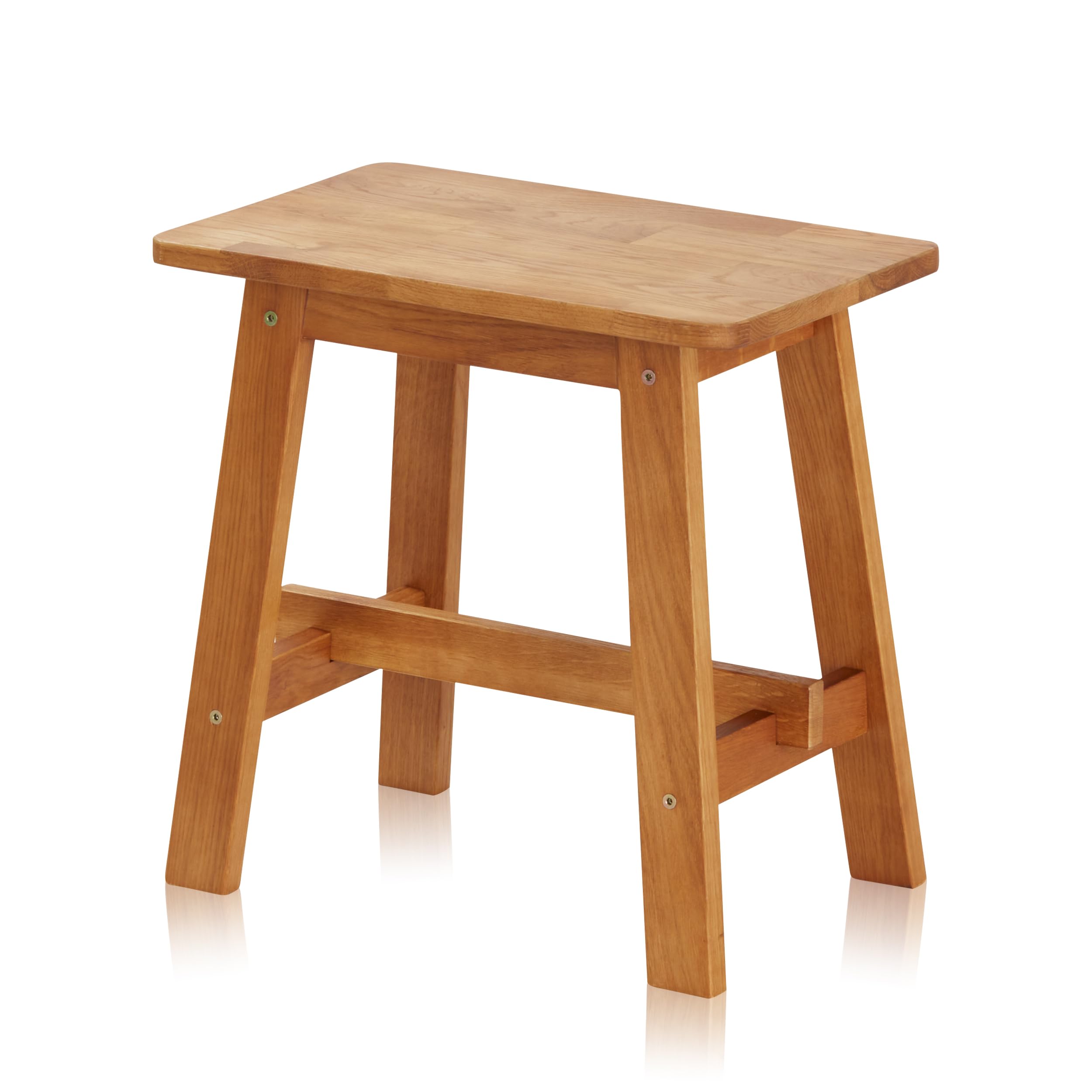 KHG Hocker Sitzhocker Flur Garderobenhocker Holzhocker 29x45x29 cm - Eiche Holz Massiv bis 110 kg belastbar