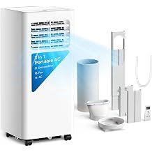 Feelfunn 10,000 BTU Portable Air Conditioner - Cools 450 Sq. Ft., 3-in-1 Portable AC Unit with Cool/Fan/Dehumidifier/Sleep, Quiet AC with LED Display, Remote &amp; 24H Timer, for Bedroom, Dorm, Apartment