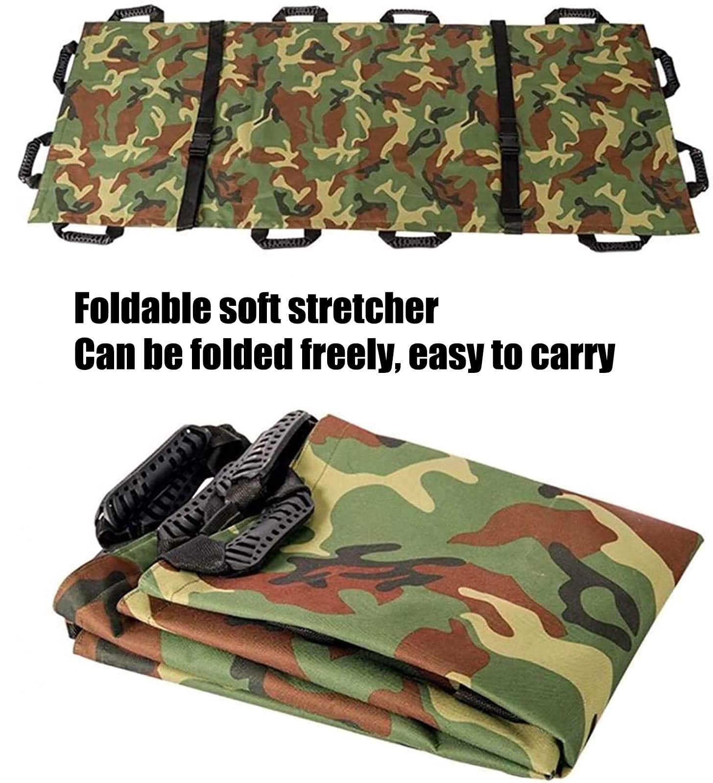 Brancard portable, brancard souple et imperméable à 12 poignées, brancard pliable de secours d'urgence pour hôpitaux, installations sportives, ambulances, matériel médical pour personnes handicapées a
