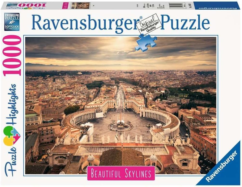 Ravensburger - Puzzle Rome, 1000 Pezzi, Puzzle Paesaggi per Adulti e Ragazzi, Idea Regalo per Lei o Lui, 70x50 cm
