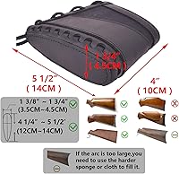Vista 4 de Tas Trost Almohadilla reductora de retroceso de lona de cuero para rifles, escopetas, almohadilla antideslizante de culata
