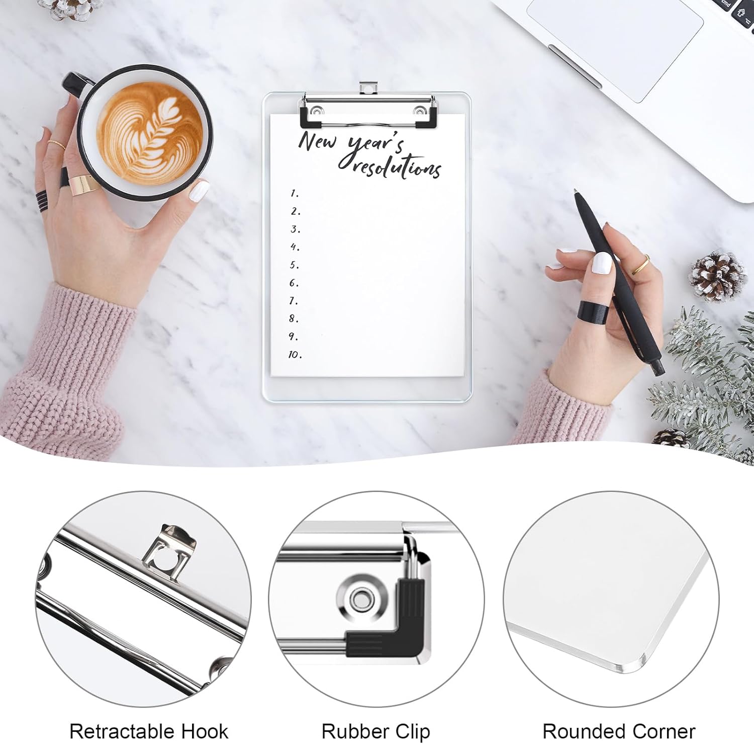 Small Clear Clipboard, 6 x 9 Half-Letter Size for Classroom, Students, Teacher, Nurse, A5 Mini Clip Board with Low Profile Clip, Office & School Supplies(50Pack)