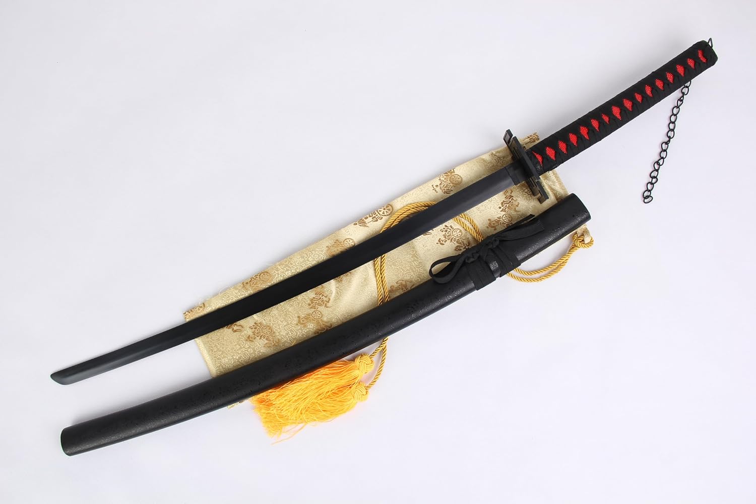 Anime Ichigo Kenpachi Histugaya Byakuya Urahara Carbon Steel Real Blade Samurai Sword Katana Cosplay Costume LARP Replica