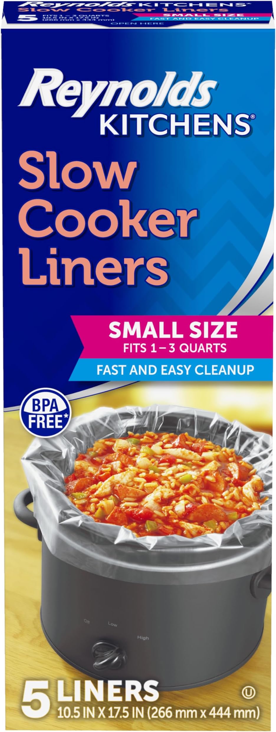 Reynolds Kitchens Slow Cooker Liners, Small (1-3 quart), 5 Count