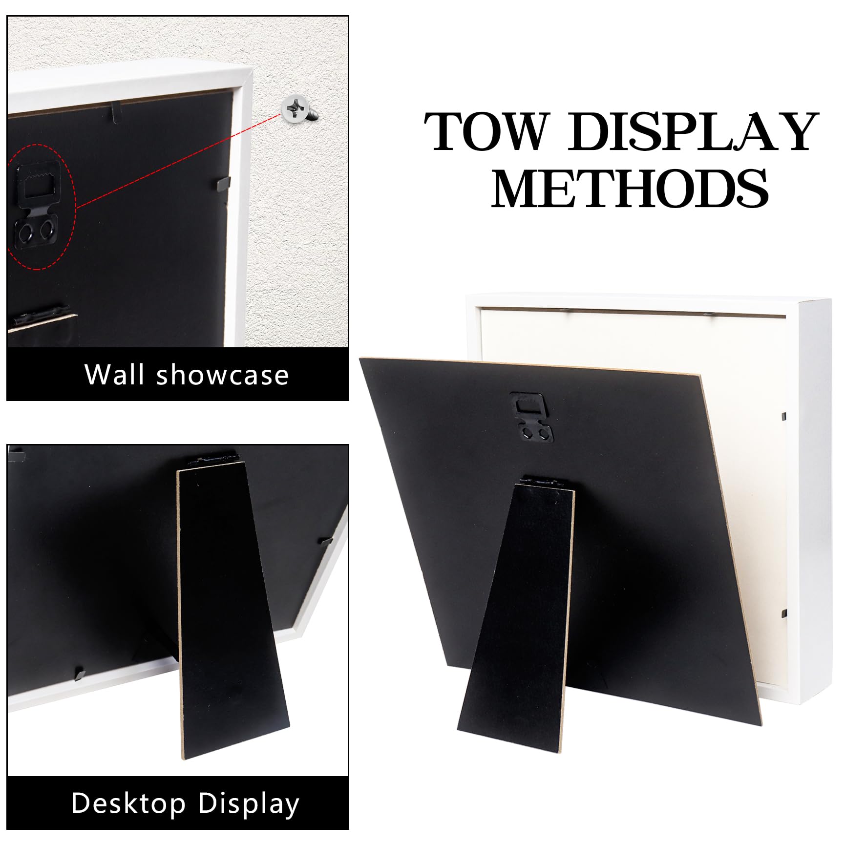 3D Shadow Box, Wooden Deep Box Frame Display Photo Frames Shadow Box ...