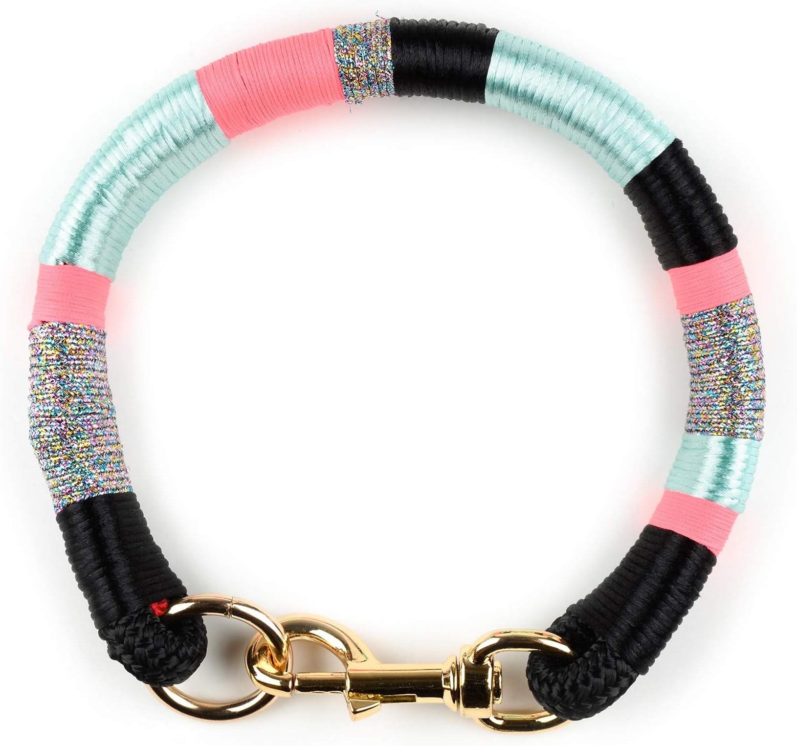 Happy-Nes -- Dog Collar Dogs Collars Large Small Training Puppy Pet Nylon Personalized Trainer Colar Control Adjustable Cotton Doggie Paw Remote Martingale Collars Dog Leash (L 53 Cm)