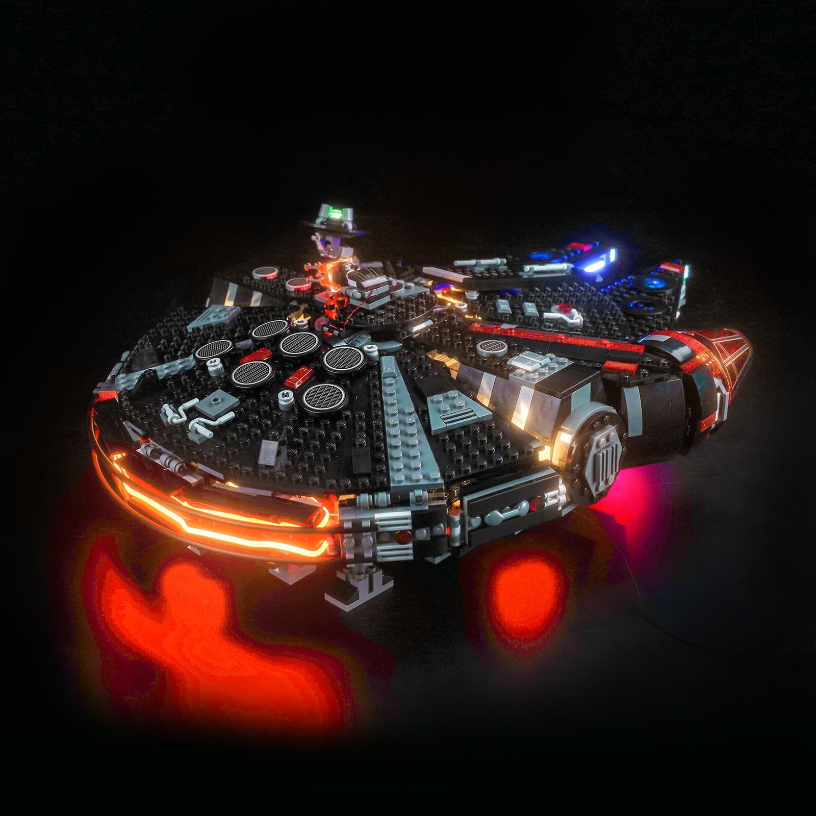 Zestaw oświetlenia zdalnego sterowania kompatybilny z 75389 The Dark Falcon (bez modelu), zestaw oświetlenia LED, kompatybilny z Dark Millennium Falke, kreatywna zabawka