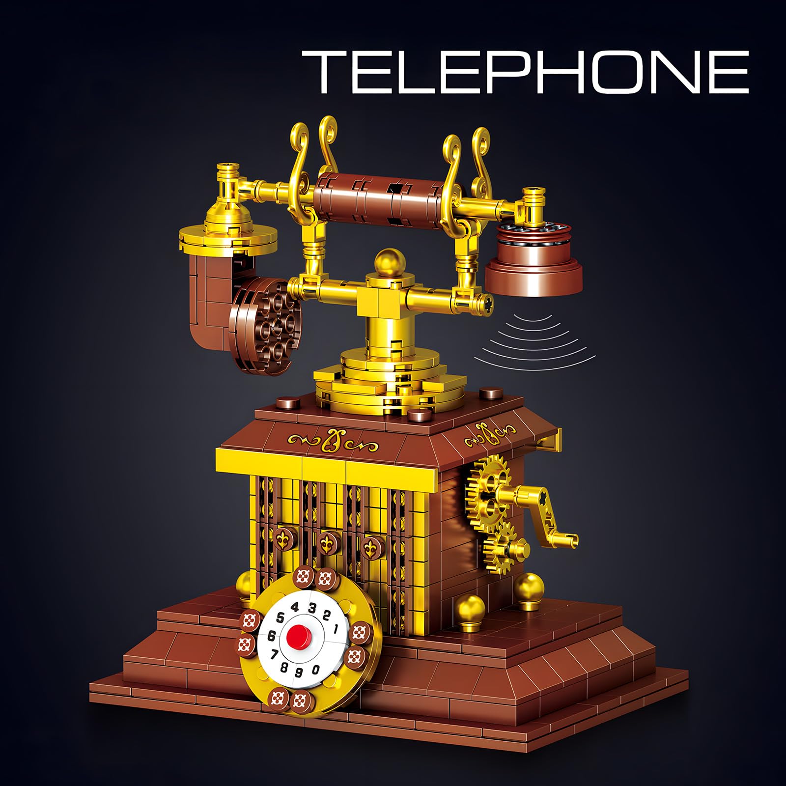 Retro TV Mini Building Block Sets，Vintage TV Model Collectible Building Set Toys Gift for Kid Adults(550 Pieces)