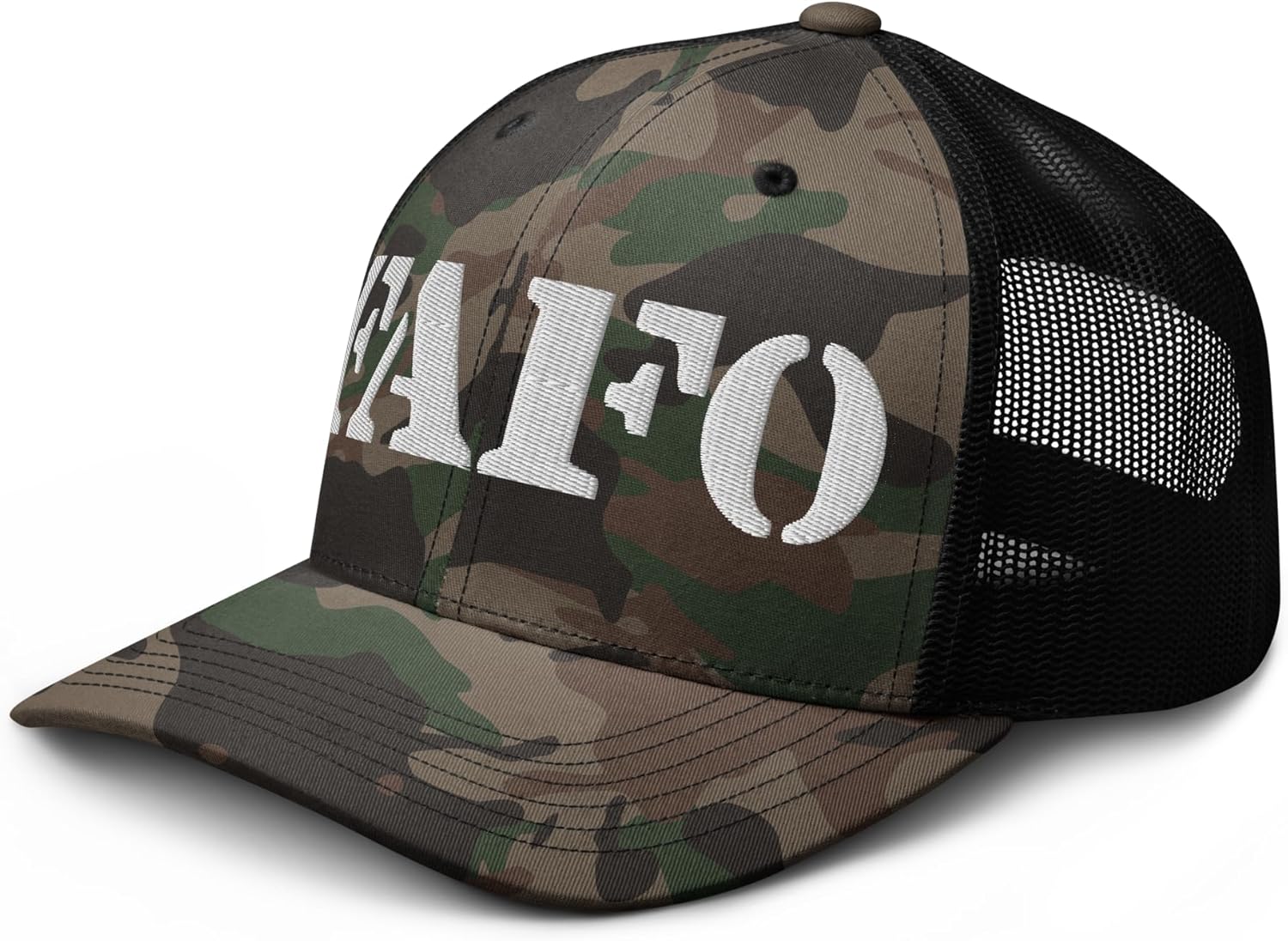 FAFO Fuck Around and Find Out Camouflage Trucker Hat Curved Bill Low Crown Adjustable Camo Cap