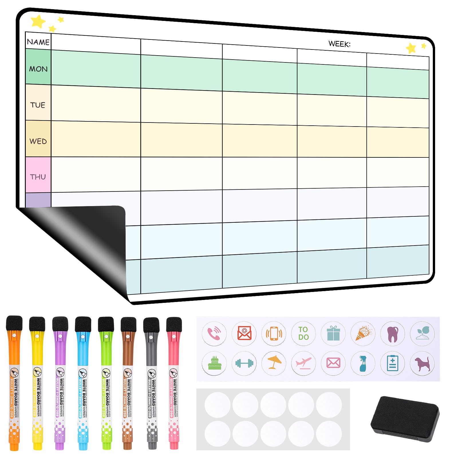KeirineCC Fridge Calendar Magnetic Dry Erase Calendar Whiteboard Calendar For Refrigerator Planners, Monthly Planner For Refrigerator - View #7