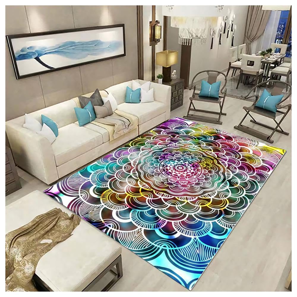Tapis de salon 3D haute densité style moderne pour intérieur raffiné