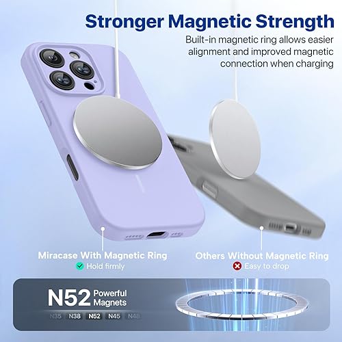 Miniatura 1394 de Miracase Funda diseñada para iPhone 13 Pro Max con protector de pantalla, [forro de microfibra suave antiarañazos], funda protectora de silicona