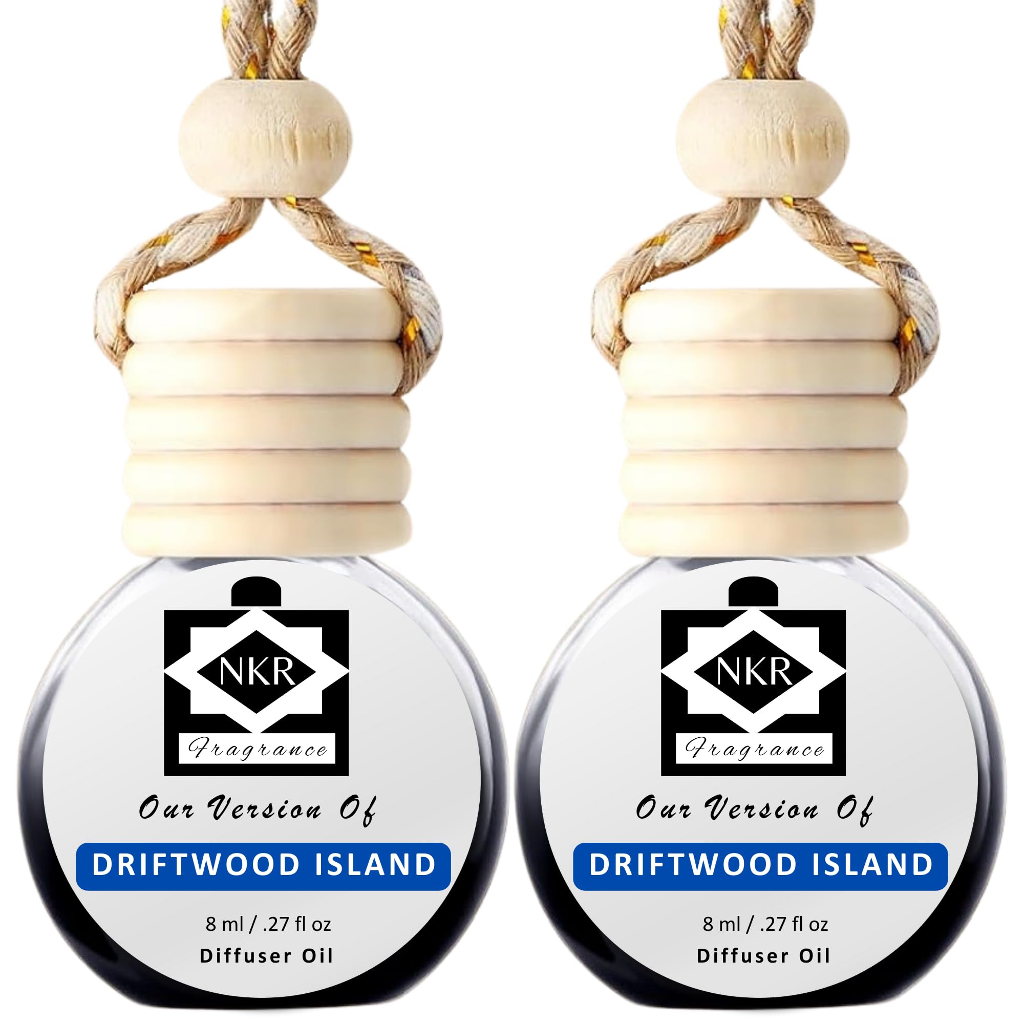 Car Air Freshener Fragrance Oil Diffuser | Premium Quality Fragrance Oils | Hanging Aromatherapy Diffuser | Long Lasting - Our Version Of (Driftwood Island)