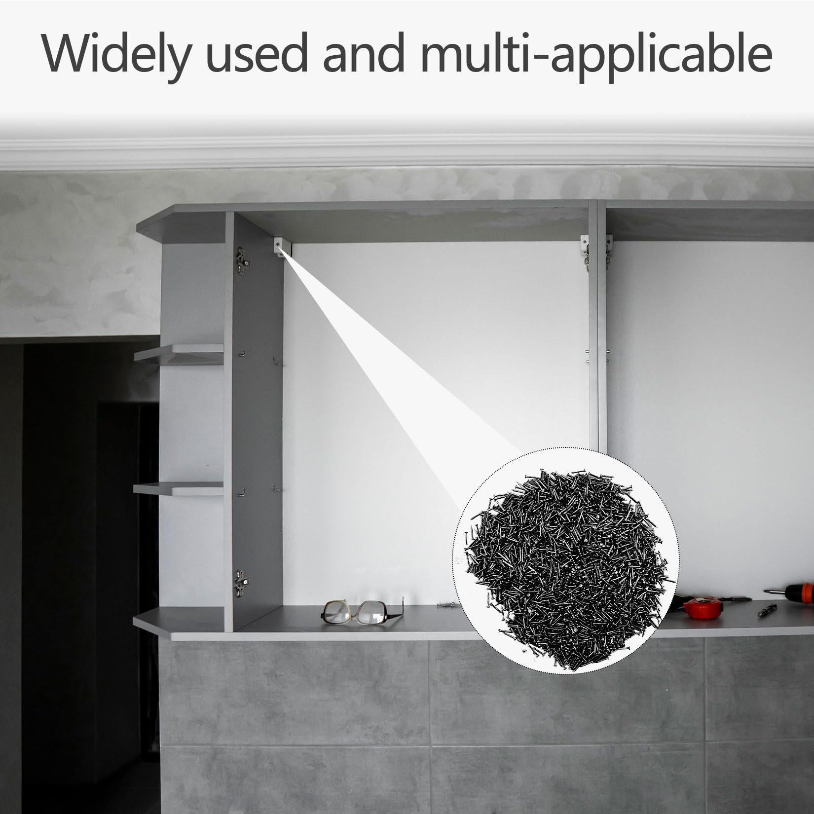 3000 Chiodini Da Parete 3x10mm - Nero Per Appendere Quadri, Foto, Specchi E Lavori Di Fai Da Te - Foto 3