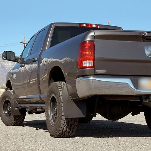 Miniatura 9 de Juego de 4 piezas compatibles con Dodge Ram 1500 2500 3500 2009-2016 protectores contra salpicaduras delanteros y traseros moldeados protectores