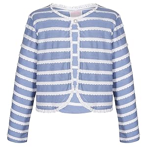 BONNY BILLY Mädchen Strickjacke Bolero Jacke Baumwolle Kinder Kleidung