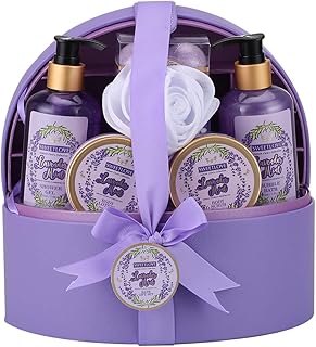 Paniers-cadeaux de spa pour femmes, ensemble de bain et corps pour elle avec une boîte à bijoux, lavande de luxe 12 pièces, meilleur cadeau pour la fête des mères, anniversaire, Noël