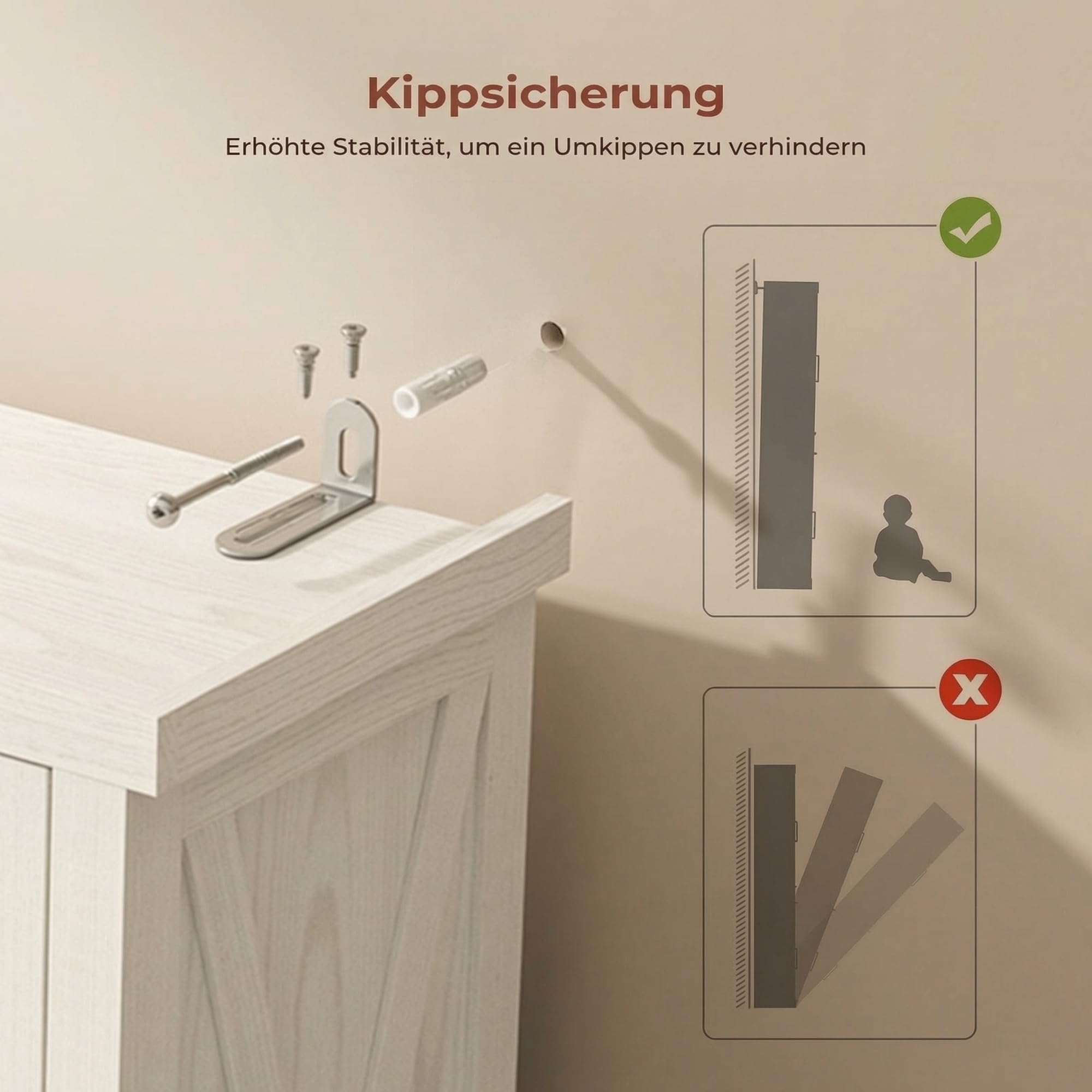 IRONCK Küchenschrank Hochschrank Mit Schubladen, 40 x 77,5 x 184,5 cm, Weiß | Aufbewahrungsschrank Mit Flügeltüren, Schublade, 3 verstellbaren Einlegeböden für Wohnzimmer Küche