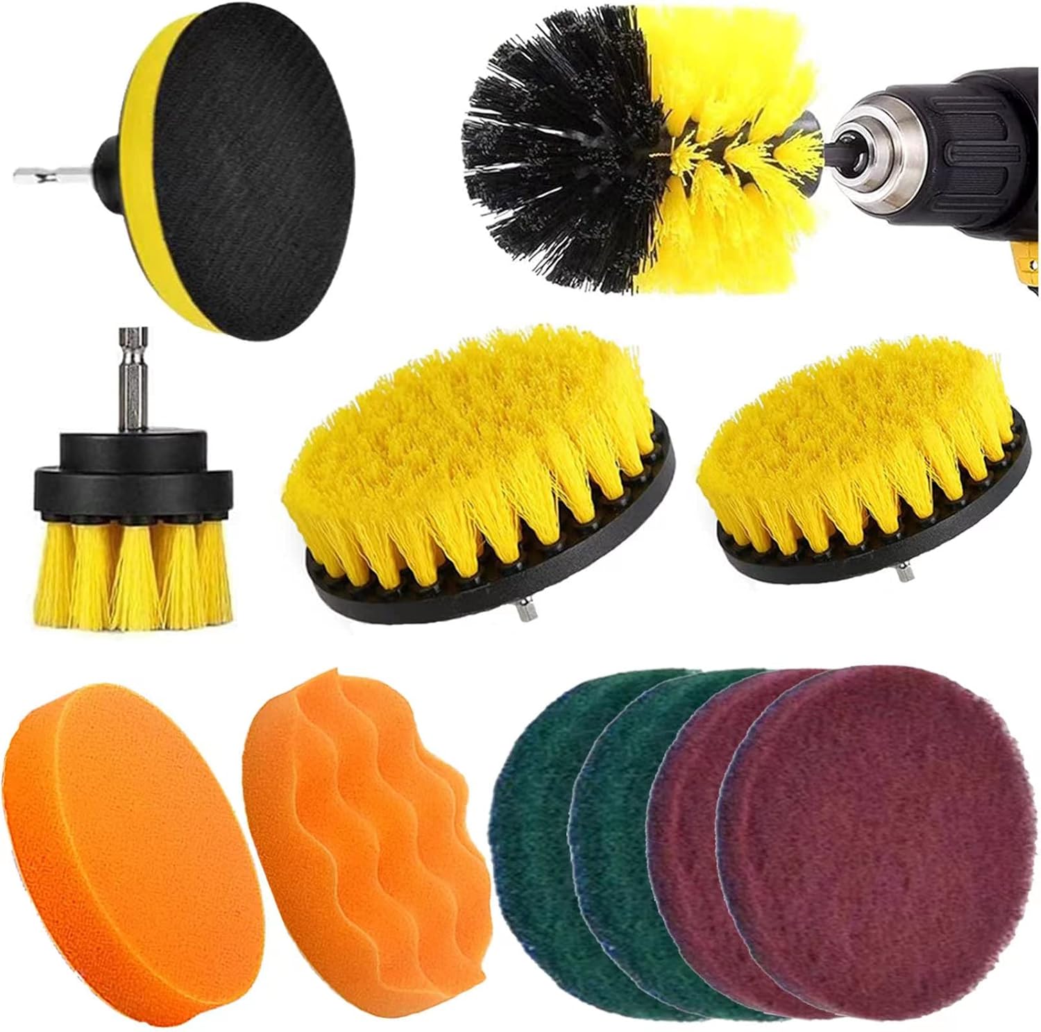 Car Detailing Brush Kit, Car Cleaning Kit Includes Drill Brush