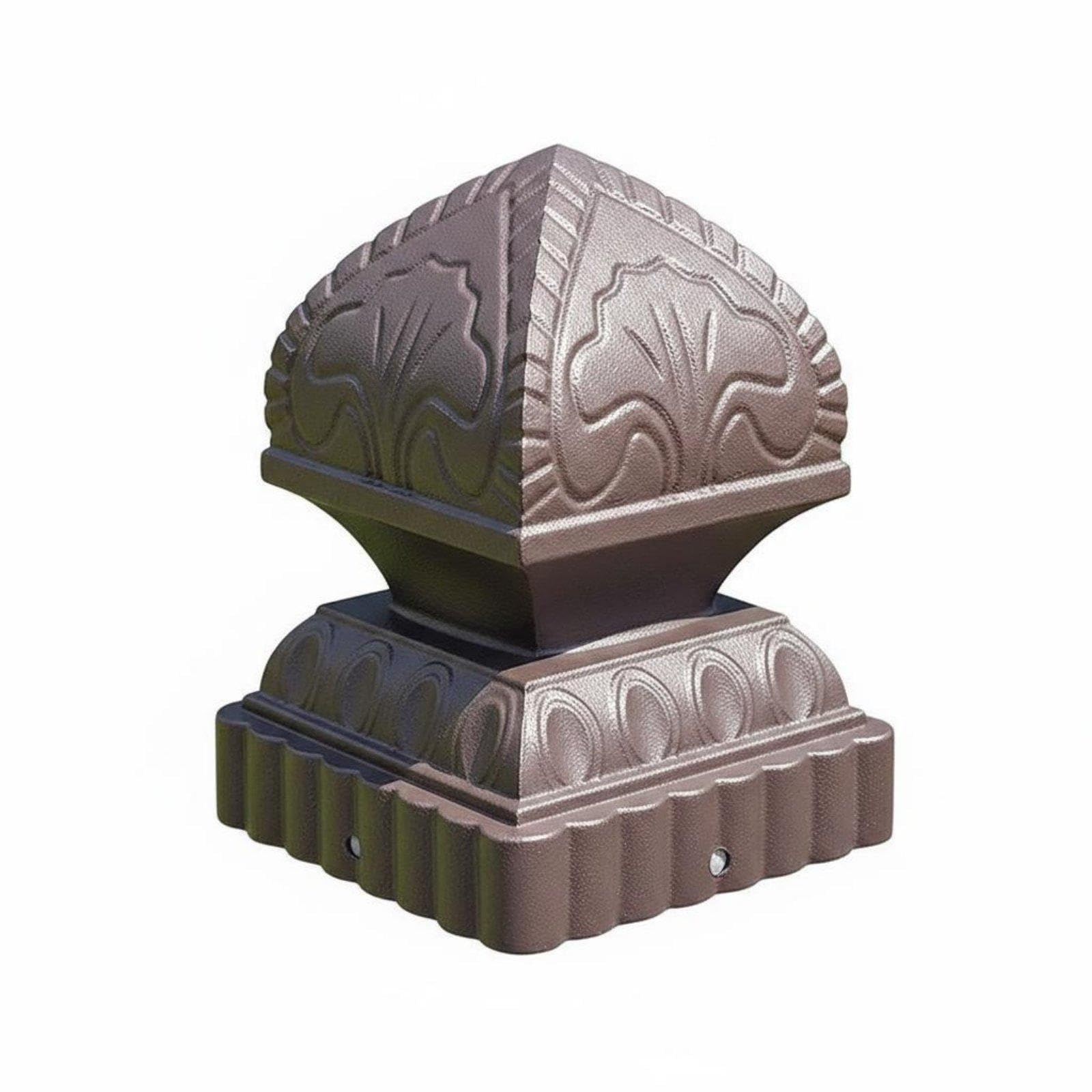 Pillar Cap Aluminum Pillar Cap Low Maintenance Square Pillar Top Cover for Courtyard, Garden Brown Heart | Landscape & Walkway Lights | Outdoor Lighting | Yard Garden & Outdoor Living-image-19