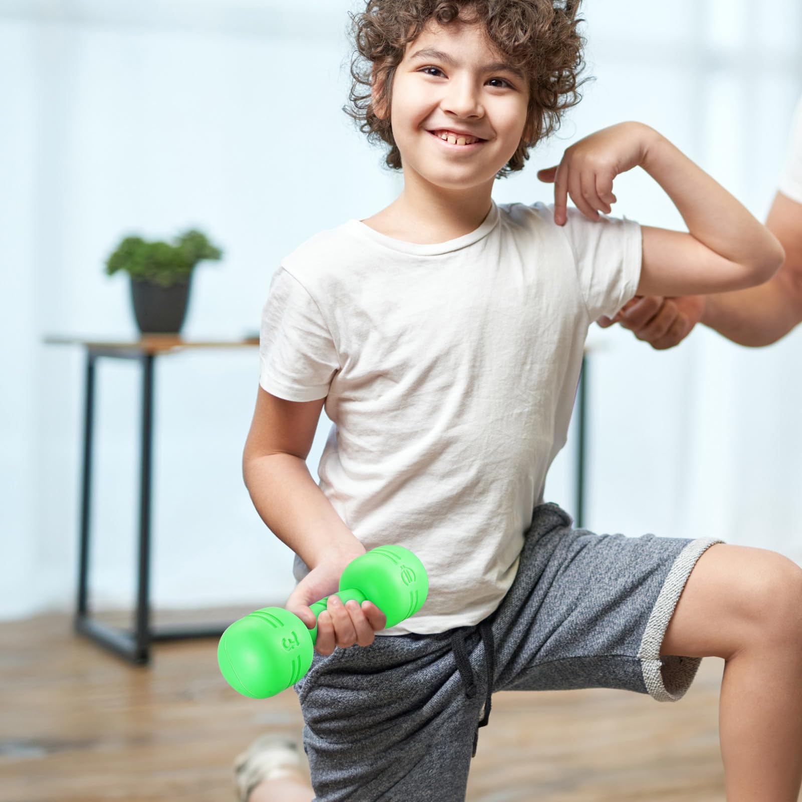Supvox Kinderhanteln mit Sound: 3 Paar PVC Fitness Spielzeug Hanteln für Kinder 4–8 Jahre, Leichtes Sport- und Bewegungstraining Set für Zuhause, Schule und Kindergarten