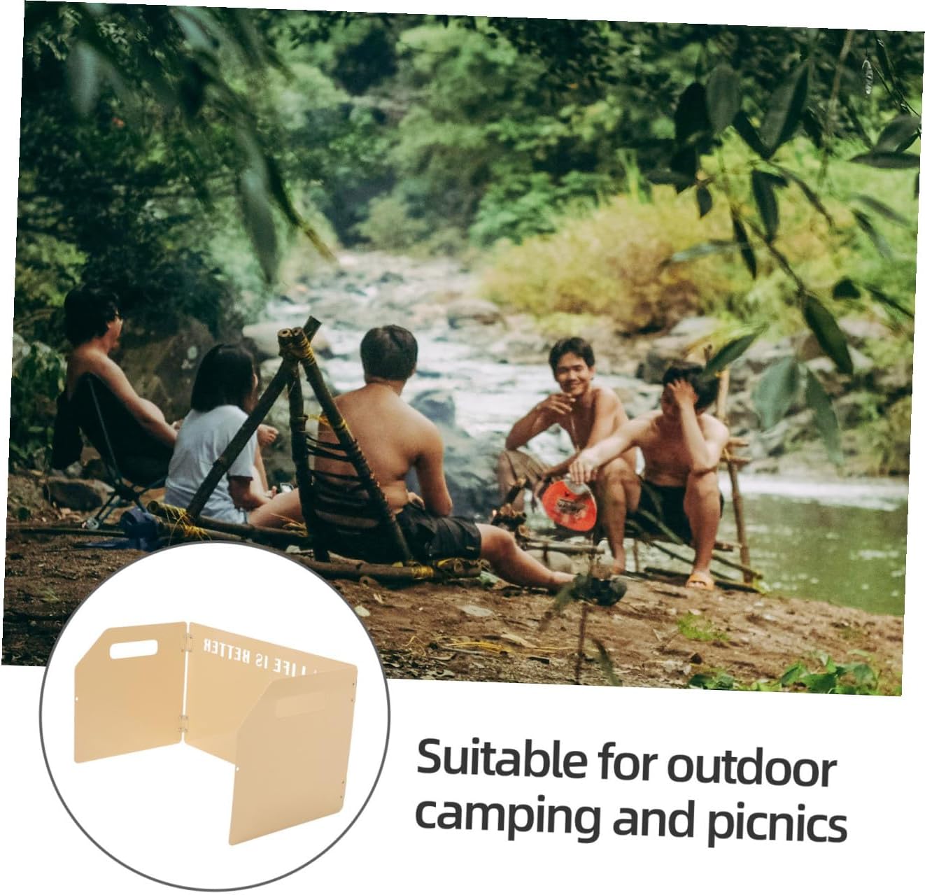 Lightweight Wind Block for Camping Stove Windscreen Folding Design for Outdoor Cooking