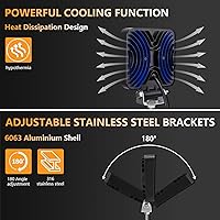 Vista 4 de Barra de cápsulas de luz LED de 4 pulgadas con arnés de cableado, luces LED de trabajo en cubo de 120 W, 10000 lm, paquete de 2 luces todoterreno