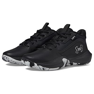 Under Armour Kids Grade School Lockdown 7 (Big Kid) Kids Shoes Black/Black/Metallic Silver