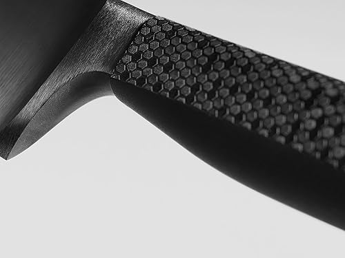Vista 21 de Wüsthof Performer - Cuchillo Santoku de borde hueco de 7 pulgadas, color negro