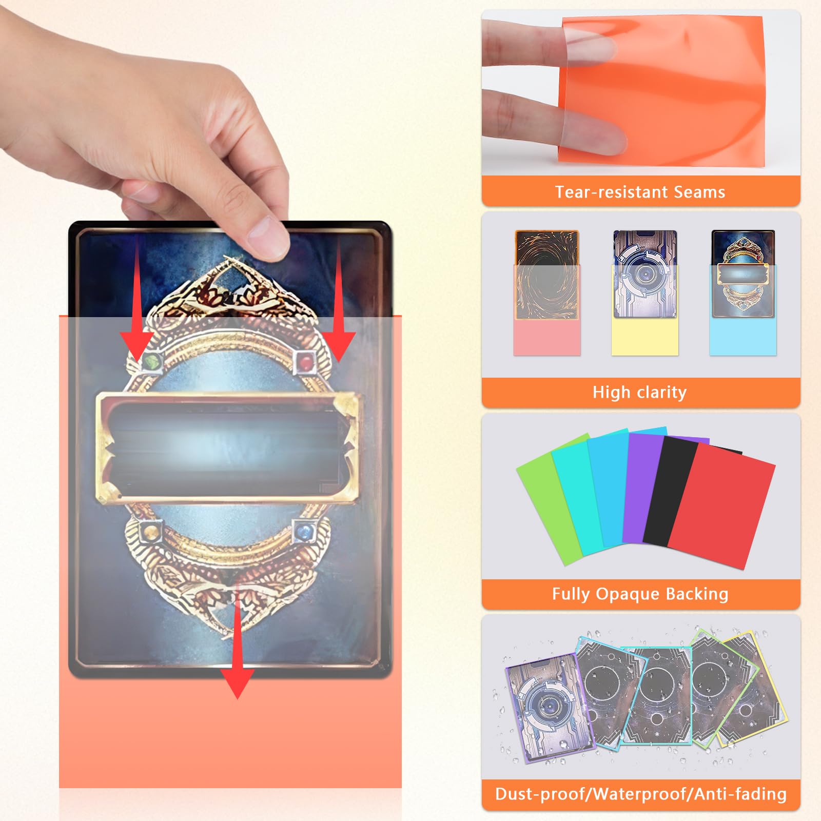 Lot De 600 Pochettes Transparentes Pour Cartes à Collectionner - Ajustement Parfait - Idéales Pour Les Cartes à Collectionner - Compatibles Avec Les