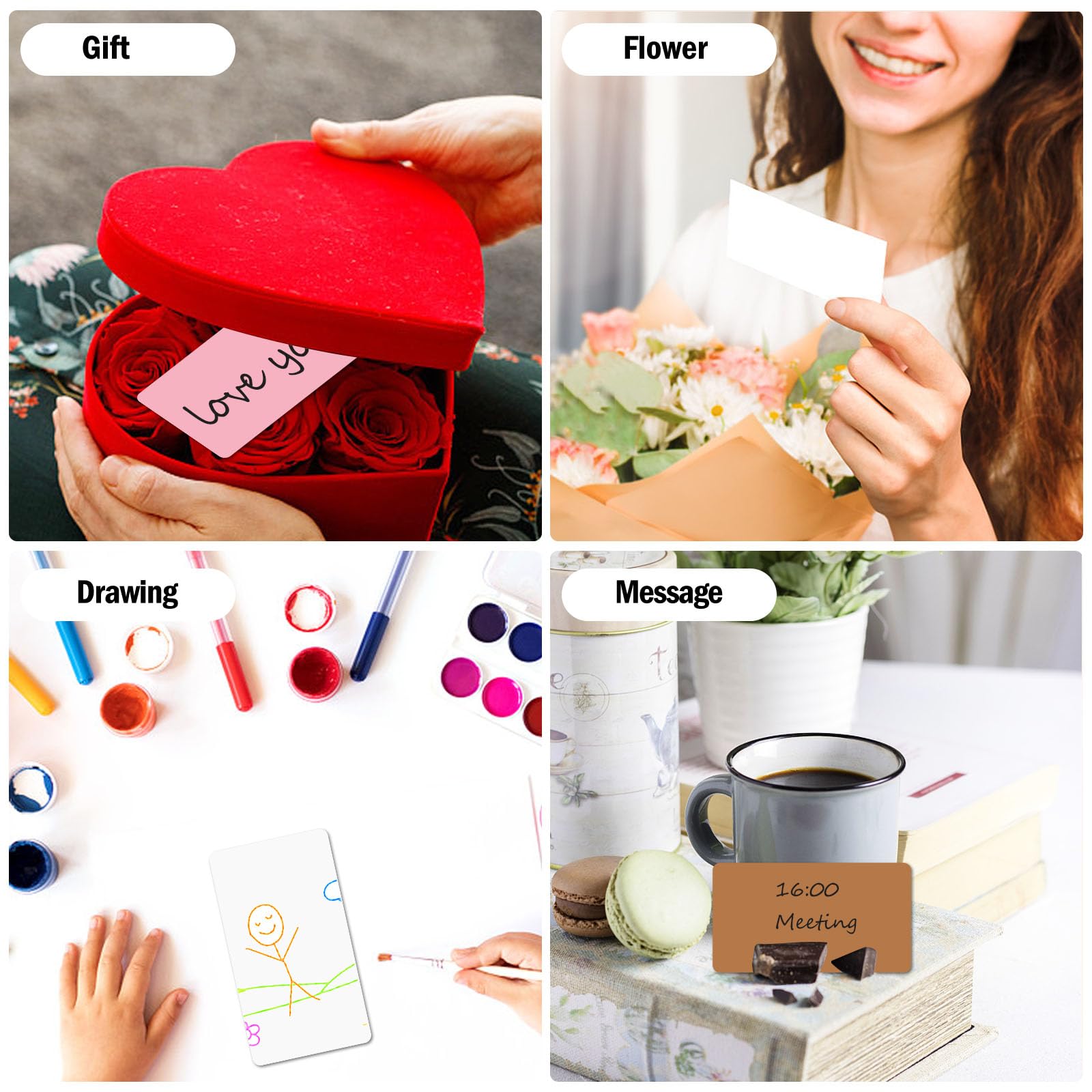 Lot De 600 Cartes Vierges En Papier Kraft - 6 Couleurs, 9x5cm - Pour Bricolage, Cartes De Visite, Notes, étiquettes