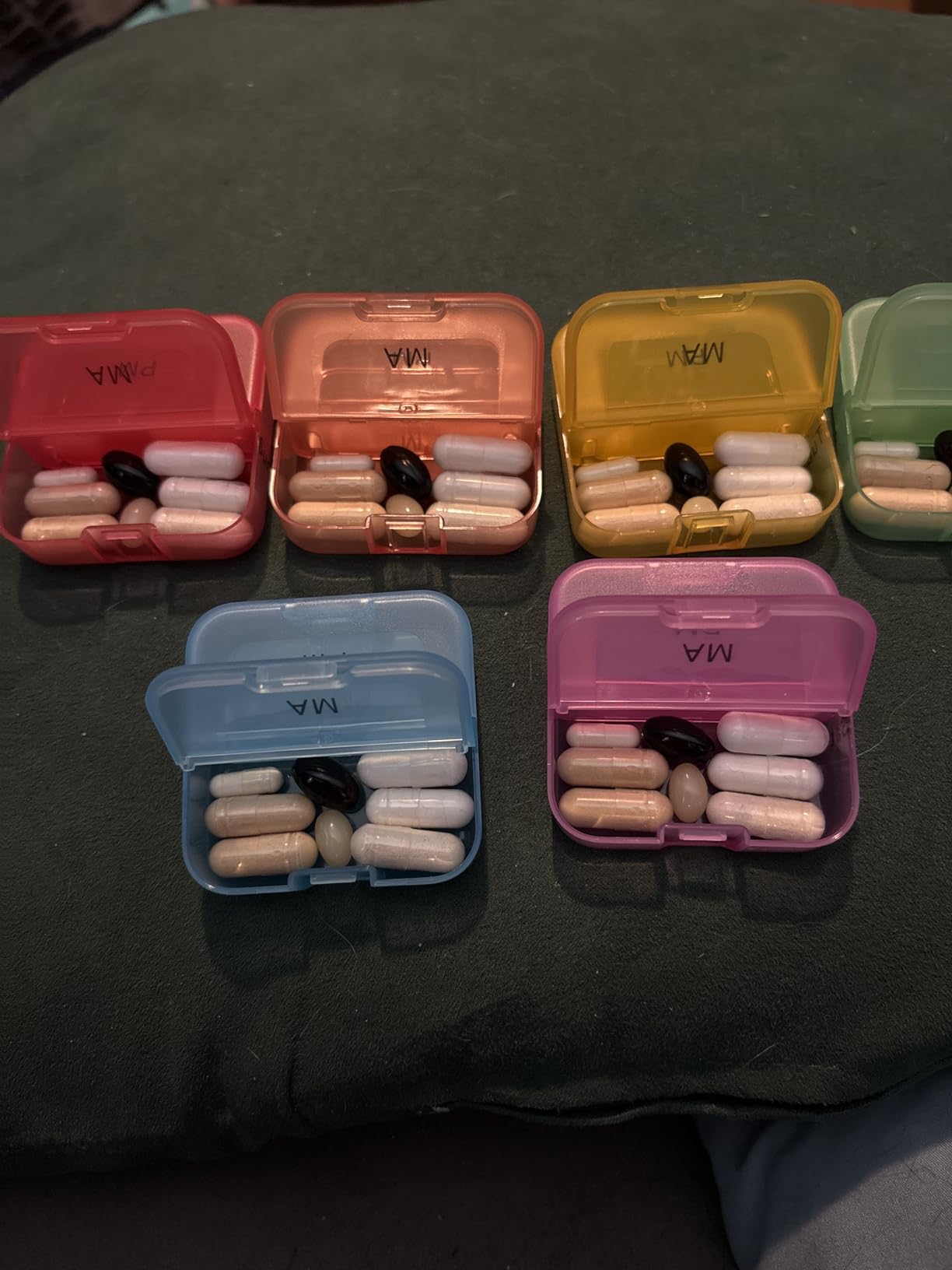 Zoksi Pill Organizer 2 Times a Day, Weekly 7 Day Pill Box, Daily Am Pm ...