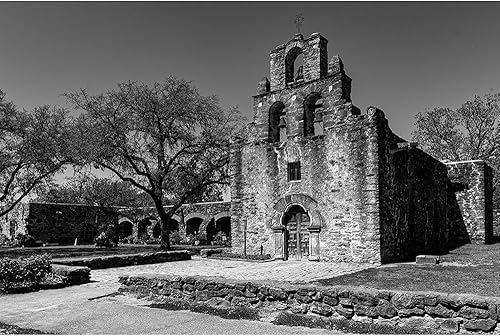 Miniatura 6 de ArtDirect Mission Espada-San Antonio-Texas II 24x17 Gold Ornate Wood Framed with Double Matting Museum Art Print by Texas Picture Archive