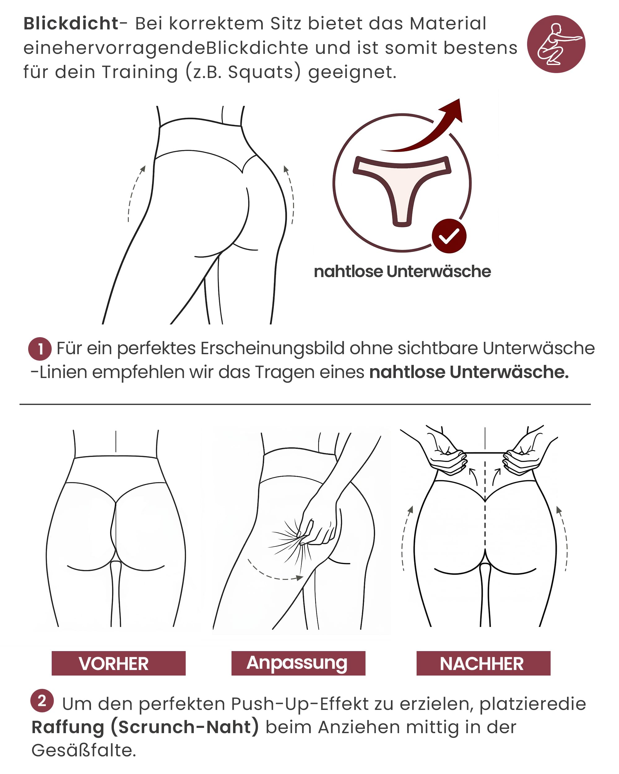 JOYSPELS Scrunch Butt Leggings Damen, High Waist Booty Lifting Po Push Up Gym Sporthose Seamless