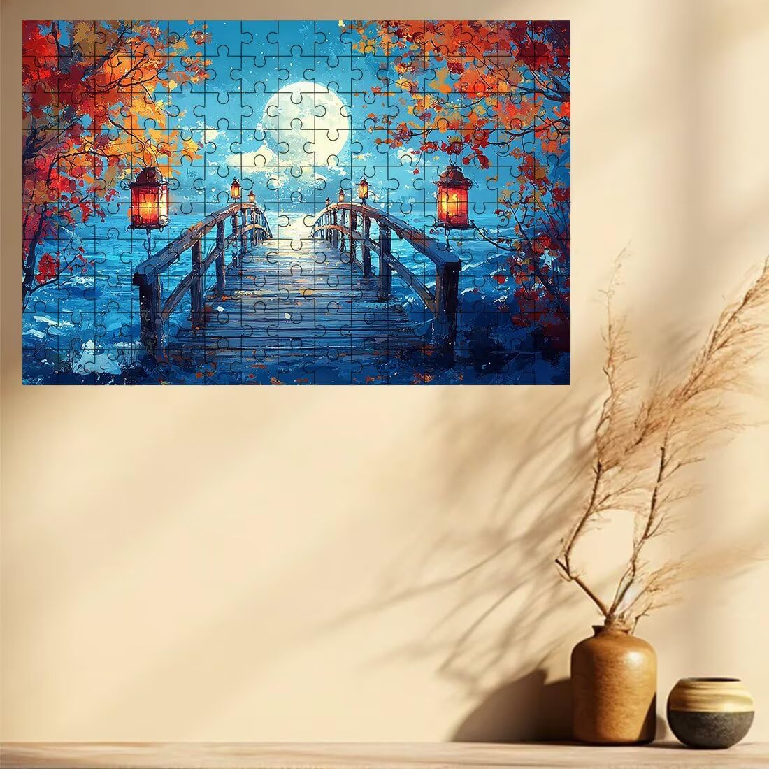 Puzzle 3000 elementów Krajobraz, Puzzle księżyc dla dorosłych, klasyczne puzzle gry edukacyjne do aktywności rodzinnej, najwyższej jakości drewniane puzzle z pudełkiem na prezent dla mężczyzn i kobiet